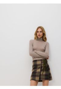 Reserved - Spódnica mini z dodatkiem wełny - wielobarwny. Materiał: wełna #1