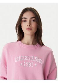 Guess Jeans Bluza W6RQ04 KCPR1 Różowy Relaxed Fit. Kolor: różowy. Materiał: bawełna #5