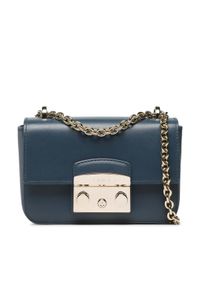 Furla Torebka Metropolis WB00828-AX0733-1785S-1-007-20-BG-B Granatowy. Kolor: niebieski. Materiał: skórzane