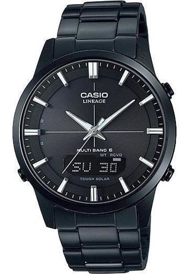 Zegarek Casio Męski LCW-M170DB-1AER Solar Wave Ceptor czarny. Kolor: czarny