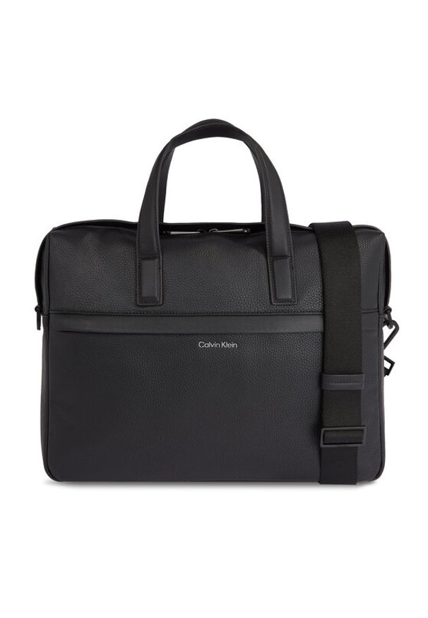 Calvin Klein Torba na laptopa Ck Must Laptop Bag K50K511596 Czarny. Kolor: czarny. Materiał: skóra