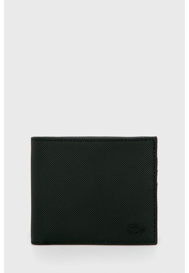 Lacoste - Portfel. Kolor: czarny. Materiał: materiał. Wzór: gładki