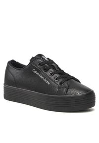 Calvin Klein Jeans Sneakersy Vulc Flatform Laceup Low Lw YW0YW00819 Czarny. Kolor: czarny. Materiał: skóra #1