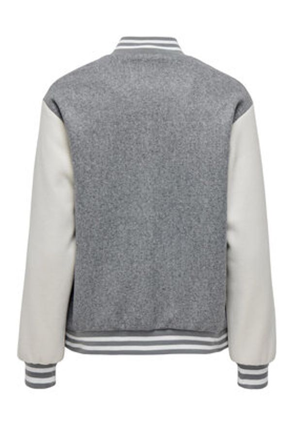 only - ONLY Kurtka bomber 15294005 Szary Regular Fit. Kolor: szary. Materiał: syntetyk