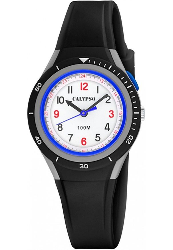 Calypso Zegarek dla dzieci Calypso K5856-6 czarny pasek. Kolor: czarny