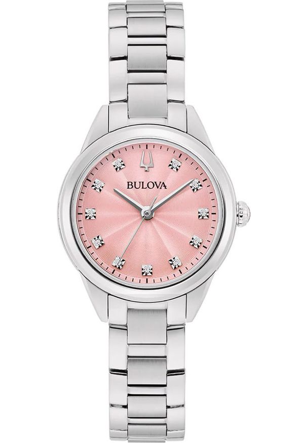 Zegarek Bulova Zegarek damski Bulova 96P249 srebrny. Kolor: srebrny