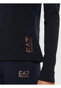 EA7 Emporio Armani Bluzka 6DTT06 TJQCZ 1562 Granatowy Slim Fit. Kolor: niebieski. Materiał: bawełna #4