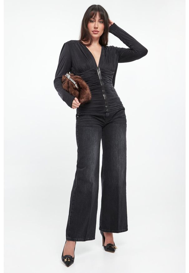 Elisabetta Franchi - Bluzka damska z marszczeniami ELISABETTA FRANCHI