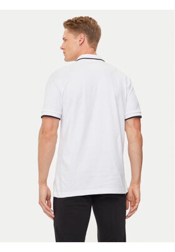 BOSS - Boss Polo Passertip 50507699 Biały Slim Fit. Typ kołnierza: polo. Kolor: biały. Materiał: bawełna