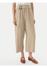 Vero Moda Kuloty Bree 10341670 Brązowy Cropped Fit. Kolor: brązowy. Materiał: lyocell #1