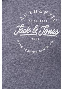 Jack & Jones bluza męska z kapturem melanżowa. Okazja: na co dzień. Typ kołnierza: kaptur. Kolor: niebieski. Wzór: melanż. Styl: casual