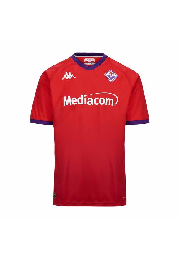 Kappa - Trzecia koszulka Fiorentina 2024/25. Kolor: wielokolorowy, niebieski, czerwony. Sport: piłka nożna