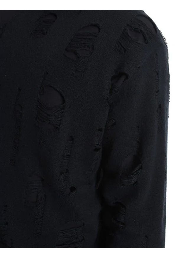 La Haine Inside Us Longsleeve | 3M M1161 | Mężczyzna | Czarny. Okazja: na co dzień. Kolor: czarny. Materiał: wełna, bawełna, poliamid, wiskoza. Długość rękawa: długi rękaw. Długość: długie. Wzór: aplikacja. Sezon: lato. Styl: casual