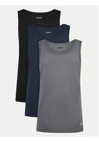 BOSS Komplet 3 tank topów 50532476 Kolorowy Regular Fit. Materiał: bawełna. Wzór: kolorowy