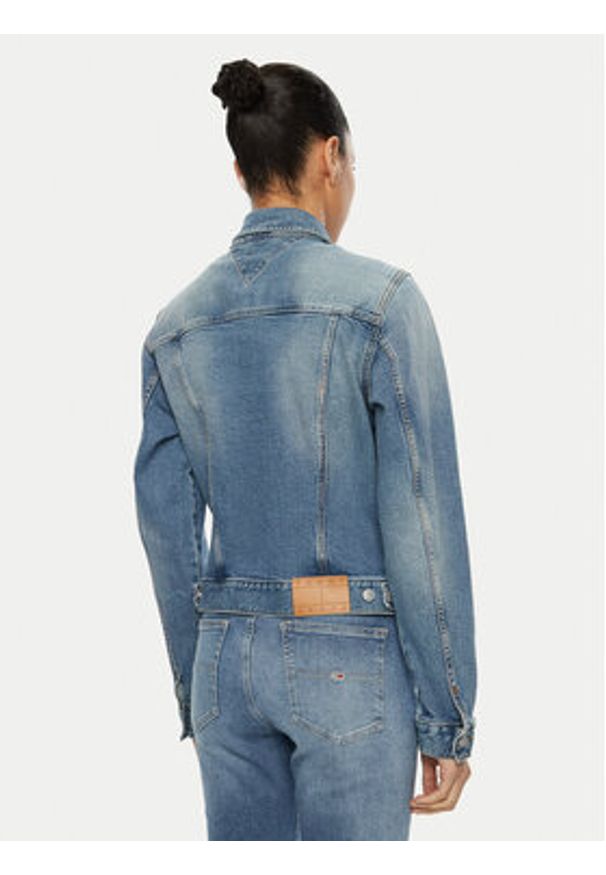 Tommy Jeans Kurtka jeansowa Classic DW0DW19858 Niebieski Regular Fit. Kolor: niebieski. Materiał: bawełna