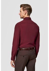 Pako Lorente - PAKO LORENTE - Bordowa dzianinowa koszula męska. Typ kołnierza: kołnierzyk klasyczny. Kolor: czarny, czerwony. Materiał: dzianina. Długość rękawa: długi rękaw. Długość: długie #10