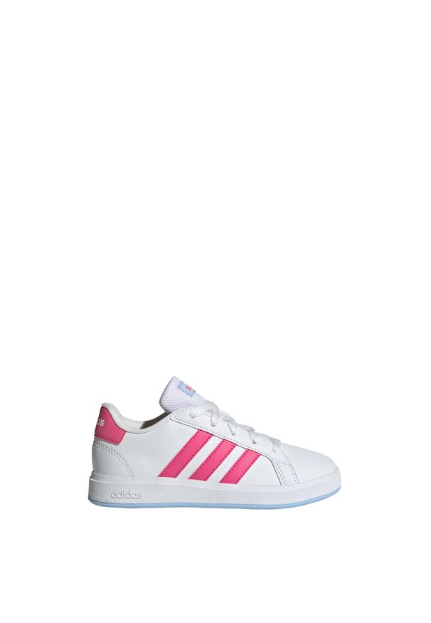 Adidas - Buty Grand Court Lifestyle Tennis Lace-Up. Kolor: biały, wielokolorowy, różowy, niebieski. Materiał: materiał