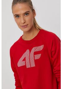 4f - 4F - Bluza. Okazja: na co dzień. Kolor: czerwony. Wzór: nadruk. Styl: casual #5