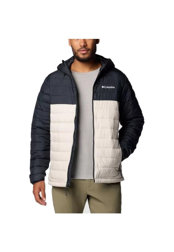 columbia - Kurtka COLUMBIA POWDER LITE II HOODED JAC Beżowy. Kolor: beżowy. Materiał: syntetyk. Sport: turystyka piesza