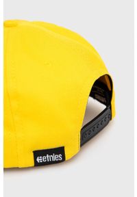 Etnies czapka kolor żółty z aplikacją. Kolor: żółty. Materiał: poliester, bawełna. Wzór: aplikacja