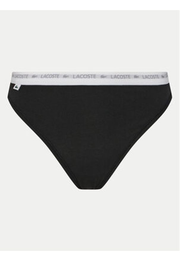 Lacoste Komplet 3 par stringów 8F1341 Czarny. Kolor: czarny. Materiał: bawełna