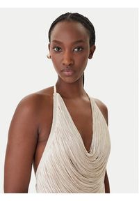 Patrizia Pepe Top 8F0113/J406-W409 Beżowy Regular Fit. Kolor: beżowy. Materiał: wiskoza #5