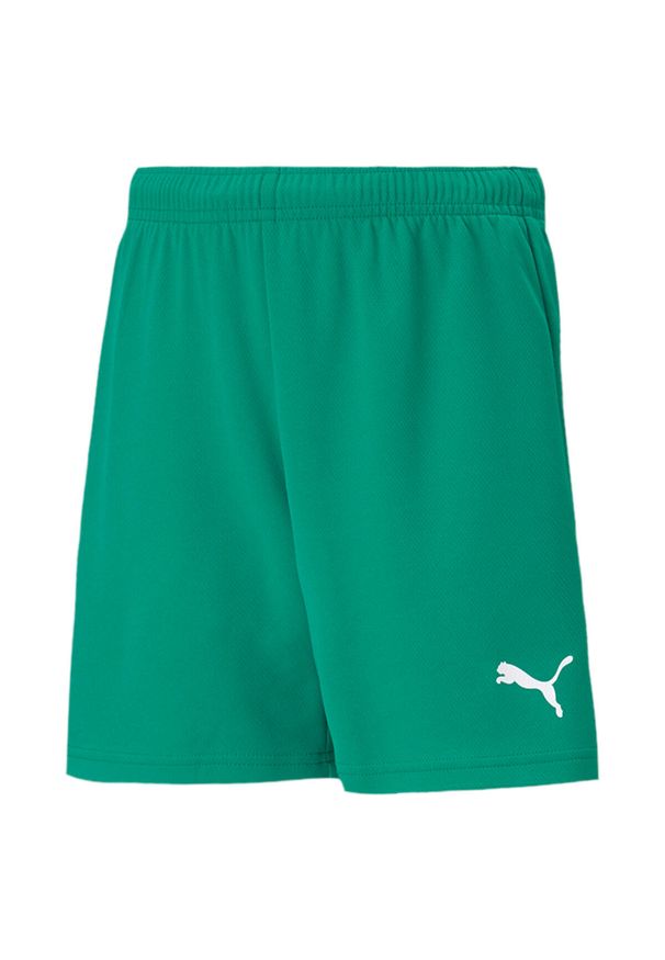 Spodenki piłkarskie dla dzieci Puma teamRISE Short Jr. Kolor: biały, wielokolorowy, zielony