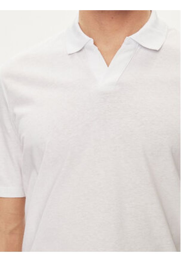 Jack & Jones Polo Summer 12246712 Biały Regular Fit. Typ kołnierza: polo. Kolor: biały. Materiał: bawełna