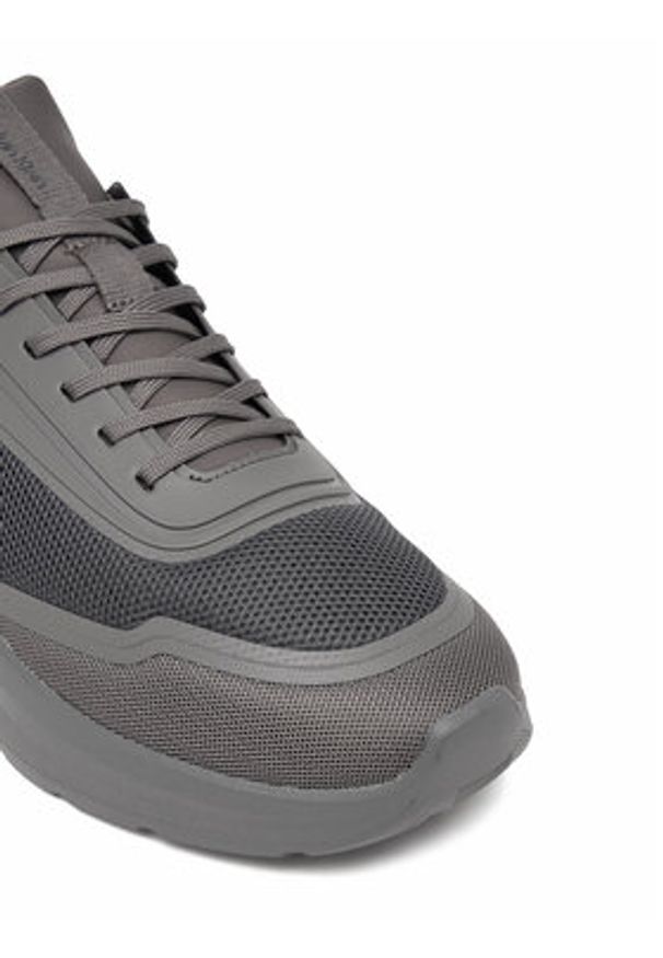 Calvin Klein Sneakersy Light Eva Run Lace Sock Mm HM0HM02164 Brązowy. Kolor: brązowy. Materiał: materiał. Sport: bieganie