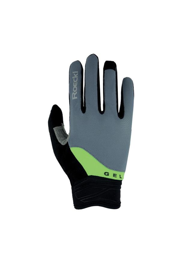 Długie rękawice Roeckl Mori. Kolor: zielony, szary, wielokolorowy. Sport: kolarstwo