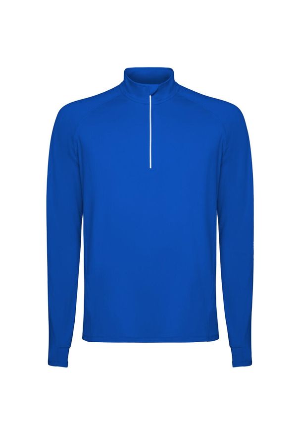 ROLY - Bluza Męska Krótki Suwak Z Długim Rękawem Estambul. Kolor: niebieski. Długość rękawa: długi rękaw. Długość: krótkie