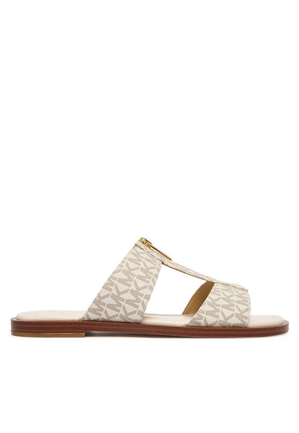 MICHAEL Michael Kors Klapki Berkley Flat 40S6BRFS1B Écru. Materiał: skóra