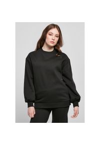Bluza damska Urban Classics organic oversized crew. Kolor: czarny. Materiał: bawełna, materiał #1