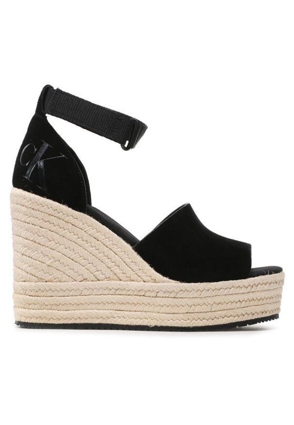 Calvin Klein Jeans Espadryle YW0YW00963 Czarny. Kolor: czarny. Materiał: skóra, zamsz