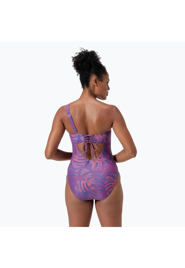 Strój pływacki jednoczęściowy damski Speedo Shaping Printed Asymmetric. Kolor: niebieski