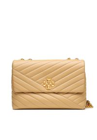 Tory Burch Torebka Kira Chevron Convertible Shoulder Bag 90446 Beżowy. Kolor: beżowy. Materiał: skórzane #1