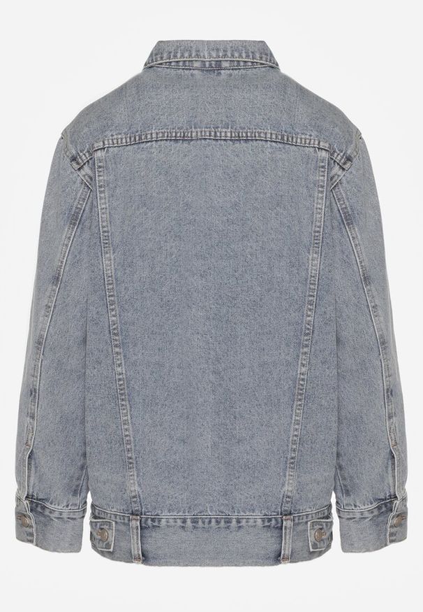 Renee - Niebieska Kurtka Jeansowa o Casualowym Fasonie Belissen. Okazja: na co dzień. Kolor: niebieski. Materiał: jeans. Styl: boho, casual