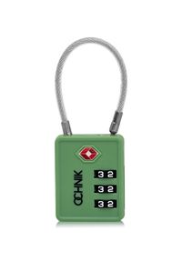 Ochnik - Jasnozielona kłódka szyfrowa TSA. Kolor: zielony