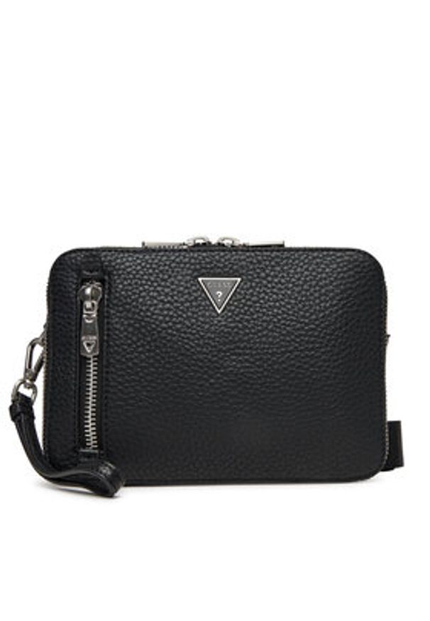 Guess Saszetka Torino HMTOGR P5229 Czarny. Kolor: czarny. Materiał: skóra