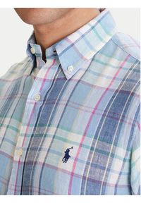 Polo Ralph Lauren Koszula 710B16705002 Niebieski Regular Fit. Typ kołnierza: polo. Kolor: niebieski. Materiał: len #7