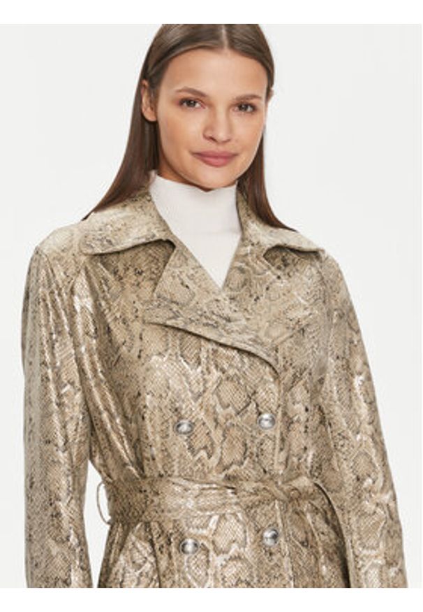 Guess Trencz Mila W4RL31 WFZU0 Brązowy Regular Fit. Kolor: brązowy. Materiał: skóra