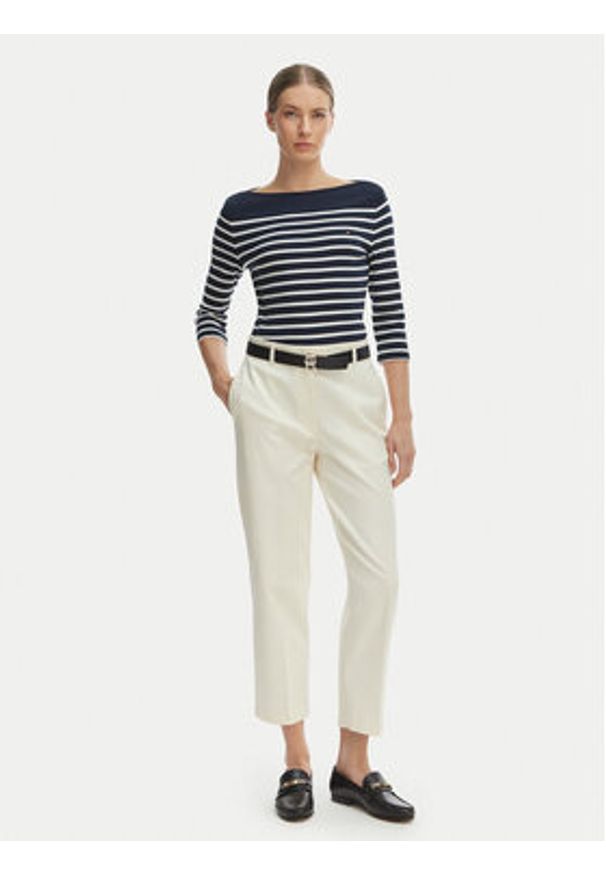 TOMMY HILFIGER - Tommy Hilfiger Bluzka New Cody WW0WW40589 Granatowy Slim Fit. Kolor: niebieski. Materiał: bawełna