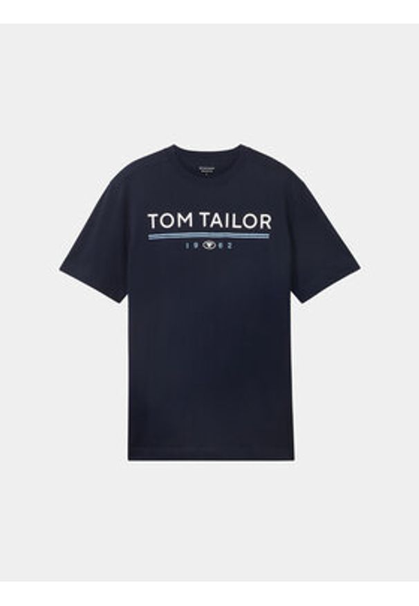 Tom Tailor T-Shirt 1040988 Granatowy Regular Fit. Kolor: niebieski. Materiał: bawełna