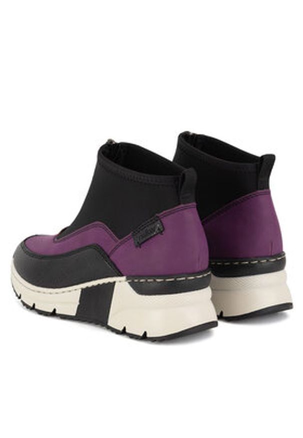 Rieker Botki N6352-30 Czarny. Kolor: czarny. Materiał: materiał