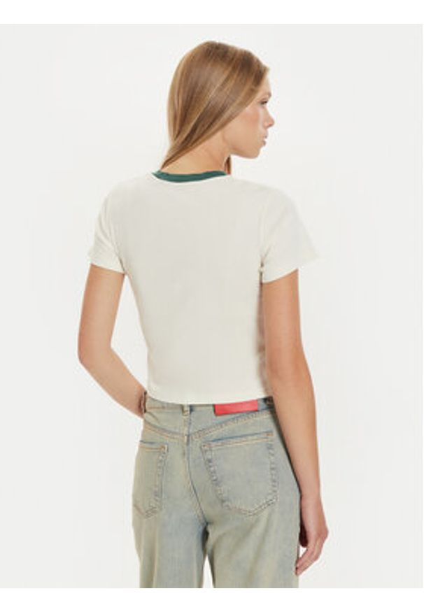 Levi's® T-Shirt Essential Sporty A8798-0014 Écru Slim Fit. Materiał: bawełna. Styl: sportowy