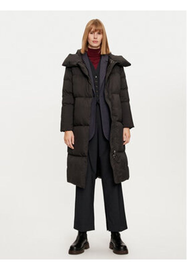 Hetrego - Hetregó Kurtka puchowa Valery 8N691 Czarny Loose Fit. Kolor: czarny. Materiał: syntetyk