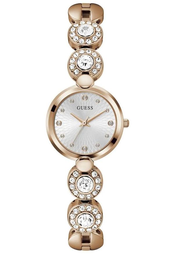 Zegarek damski Guess GW0757L3 CYRKONIE różowe złoto. Kolor: różowy, złoty, wielokolorowy