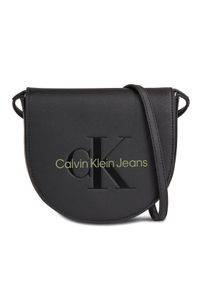 Calvin Klein Jeans Torebka Sculpted Mini Saddle Bag K60K611966 Czarny. Kolor: czarny. Materiał: skórzane #1