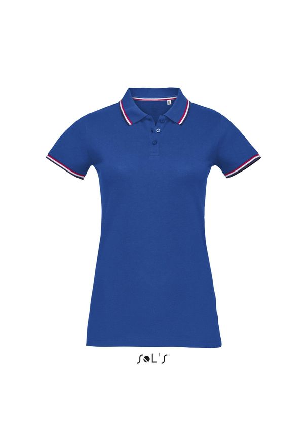 SOL'S - Damska koszulka polo Sol's Prestige. Typ kołnierza: polo. Kolor: niebieski. Materiał: bawełna