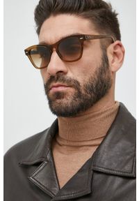 Ray-Ban okulary przeciwsłoneczne kolor brązowy. Kolor: brązowy #8